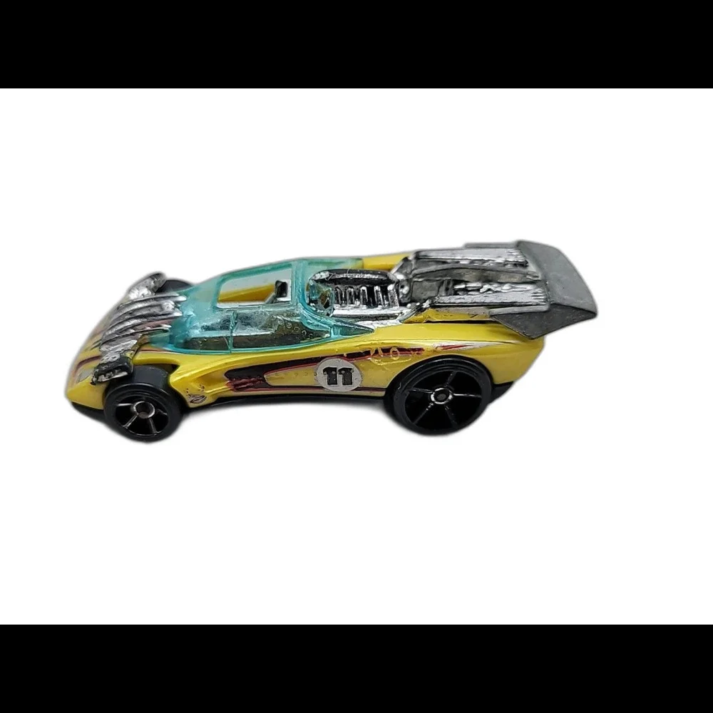 2009 Hot Wheels Yellow Flathead Fury HW Connect Cars Die-Cast Loose Mattel 1:64